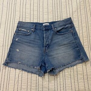 Pistola Connor raw hem jean shorts. Solstice vintage wash. Size 30.